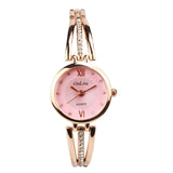 Rose Gold Women Bracelet Wristwatch