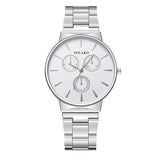 Classic Quartz Stainless Steel Men Wristwatch