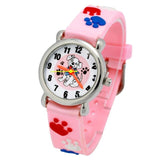 Waterproof Dog Footprints Design Children Wristwatch