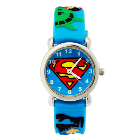 Waterproof Super-Man Design Children Wristwatch